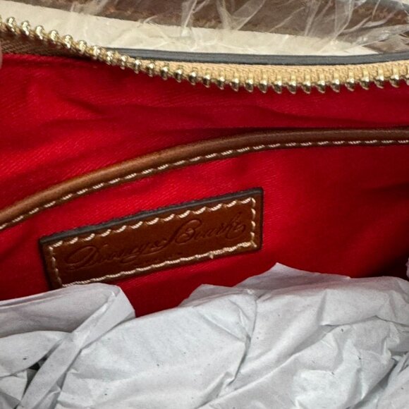 DOONEY & BOURKE - Shoulder Bag Purse in Caramel Italian Leather Ostrich NEW $268 - Picture 9 of 9